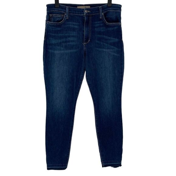 Joe's Ruth Raw Released Hem High Rise Skinny Jeans Women 32 Dark Wash Very Soft - Picture 1 of 8